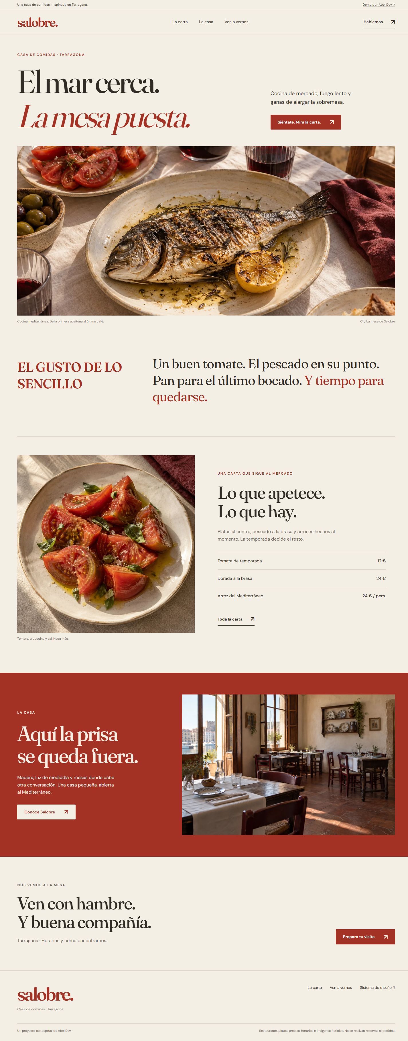 Diseño de la web conceptual de Salobre